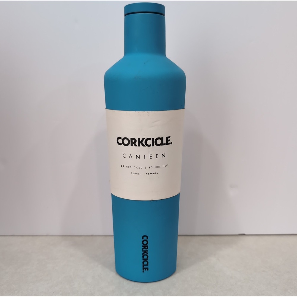 Corkcicle Canteen 25 oz Insulated Water Bottle Matte Blue 750 mL Stainless Steel